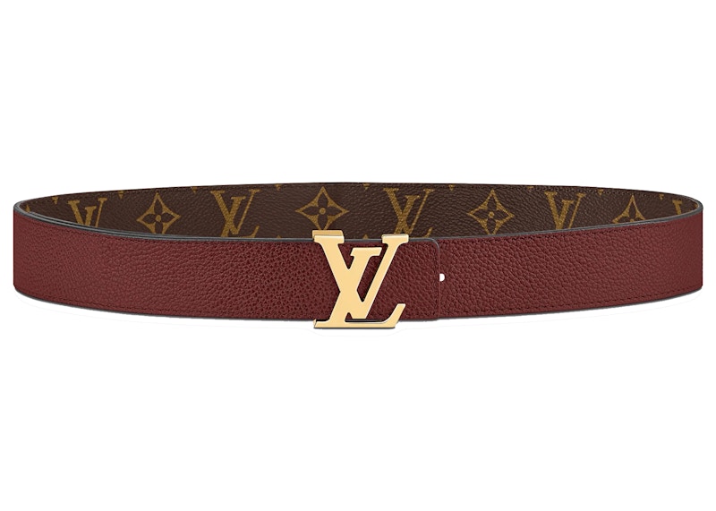 louis vuitton red reversible belt