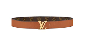 Louis Vuitton LV Initiales 30 MM Reversible Belt Monogram Tan Brown