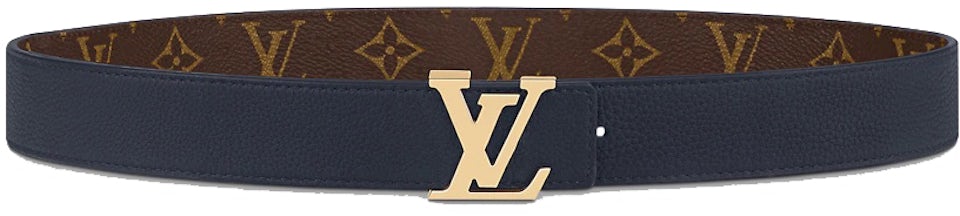 Louis Vuitton LV Initiales Reversible Belt Monogram Cobalt Taiga
