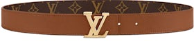 Louis Vuitton LV Initiales Reversible Belt Monogram Cobalt Taiga
