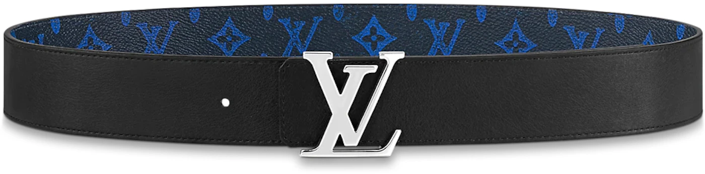 Louis Vuitton LV Initiales 40MM Reversible Belt Monogram Blue in Coated ...