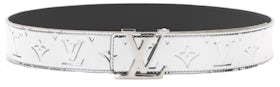 Louis Vuitton Belt LV Initiales Reversible 1.5 Width Monogram Noir  Black/Brown in Coated Canvas/Calfskin with Silver-tone - US
