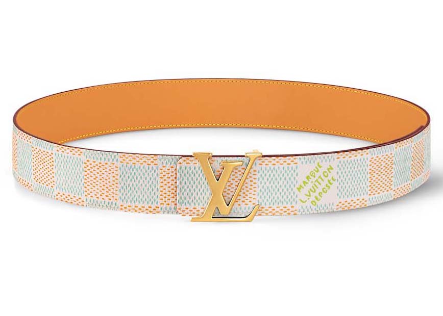 Louis Vuitton LV Initiales 40mm Reversible Belt Damier Pop Jaune Mat