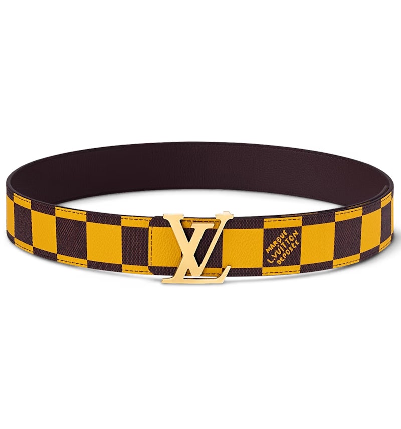 Louis Vuitton LV Initiales 40mm Reversible Belt Damier Pop Jaune