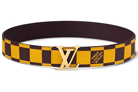 Louis Vuitton LV Initiales 40mm Reversible Belt Damier Pop Jaune