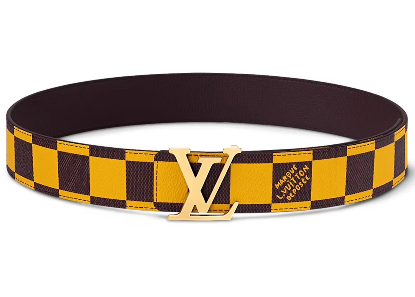 Louis Vuitton LV Initiales 40mm Reversible Belt Damier Pop Jaune
