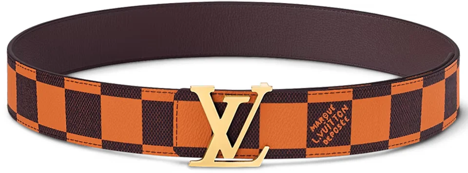 Louis Vuitton LV Initiales 40mm Reversible Belt Damier Pop Orange in ...
