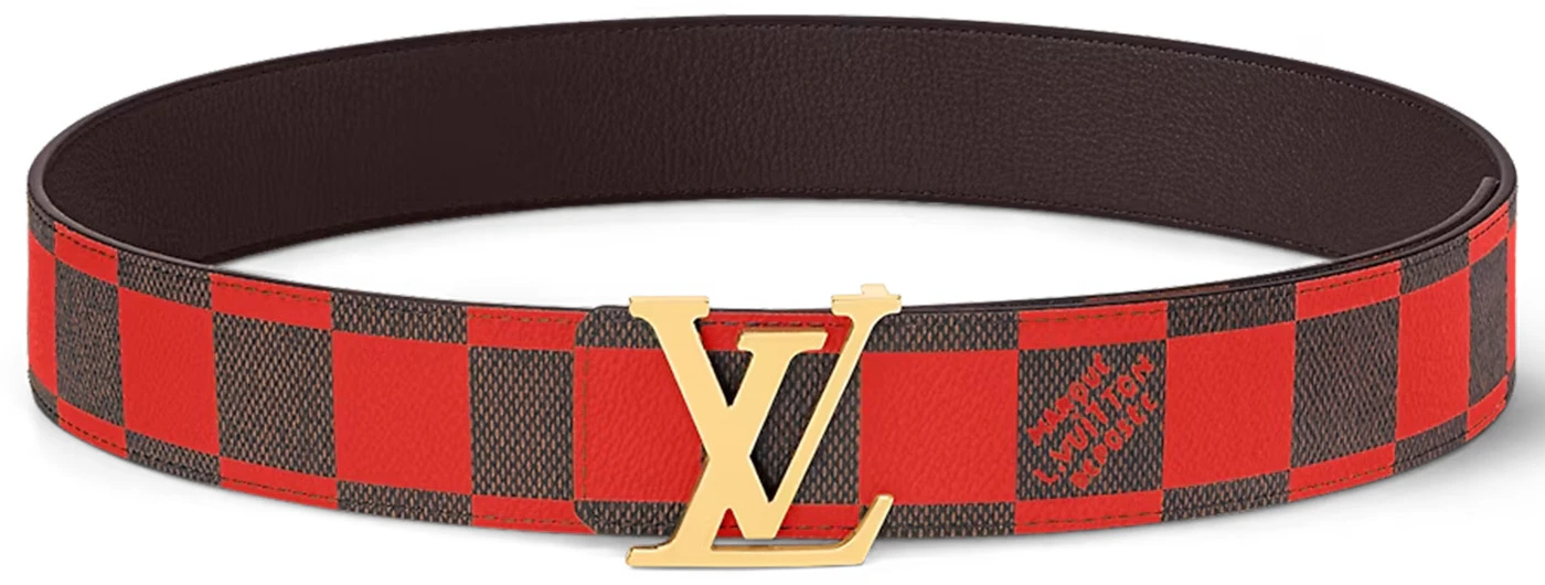 Louis Vuitton LV Initiales 40mm Reversible Belt Damier Pop Red in ...