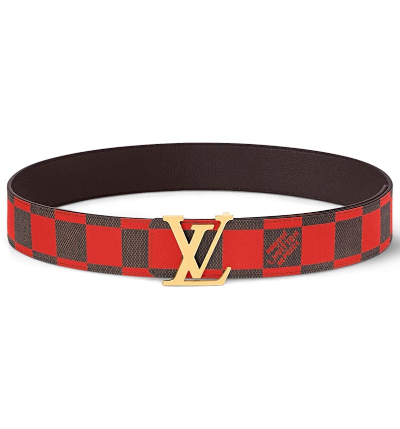 Louis Vuitton LV Initiales 40mm Reversible Belt Damier Pop Red in