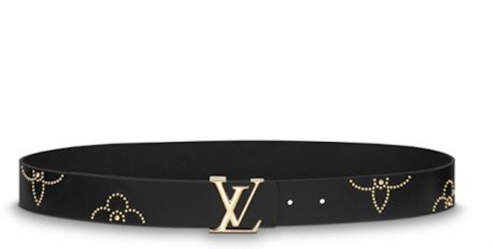 Pre-owned Louis Vuitton Lv Initiales 35mm Reversible Belt In Black