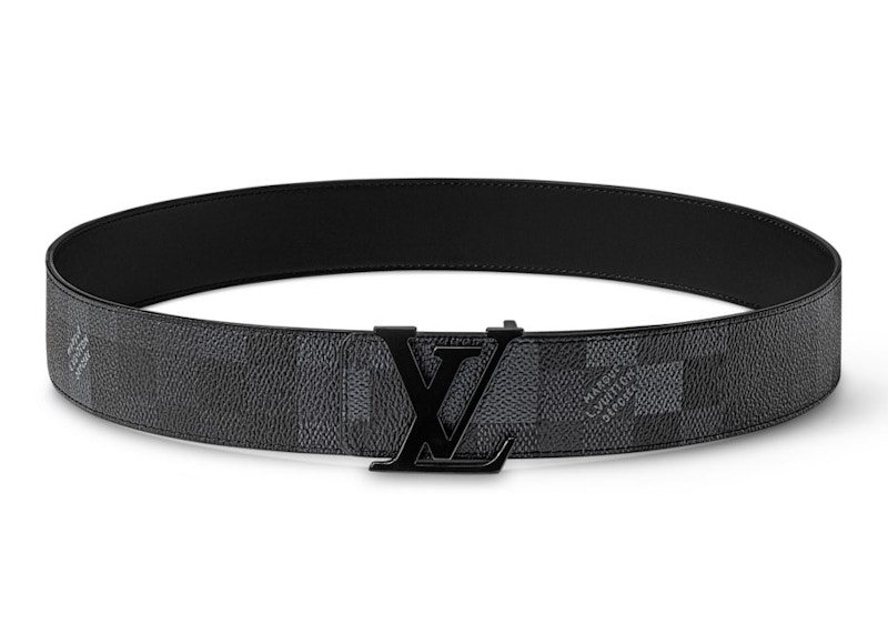 lv initiales 40mm matte black belt