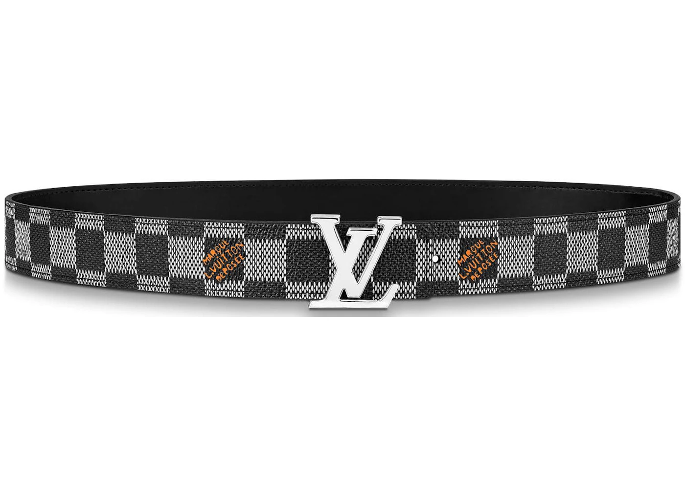 Louis Vuitton LV Chrome Logo and Epi Leather Belt at 1stDibs