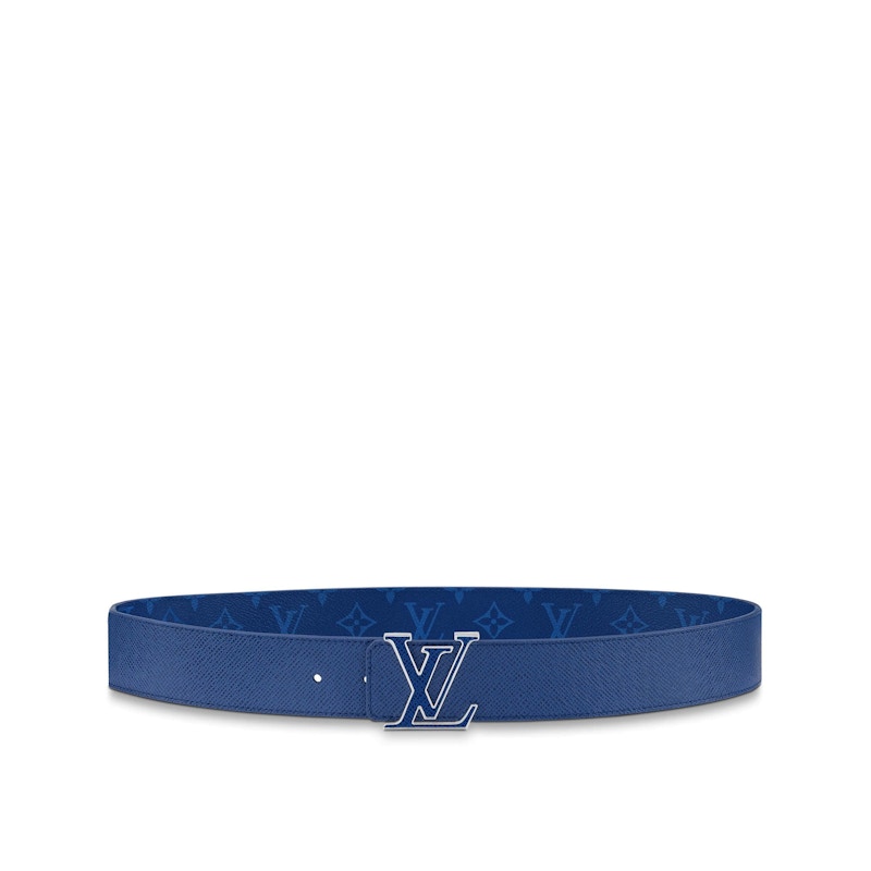 Louis Vuitton LV Initiales Reversible Belt Monogram Cobalt Taiga 40MM ...