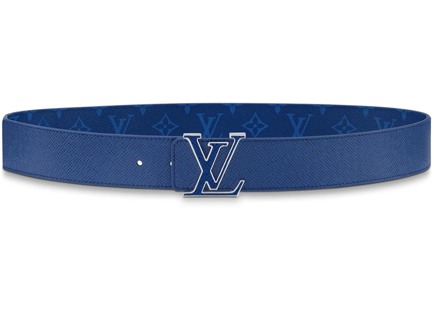 Louis Vuitton LV Initiales Reversible Belt Monogram Cobalt Taiga 40MM ...