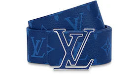 Louis Vuitton LV Initiales Reversible Belt Monogram Cobalt Taiga 40MM Blue