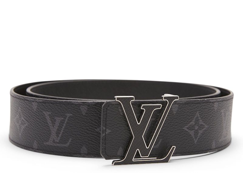 Louis Vuitton LV Initiales Reversible Belt Monogram Eclipse Taiga 40MM Black