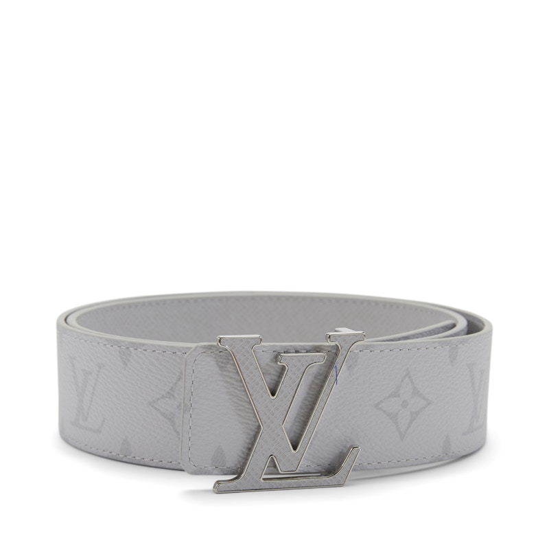 louis vuitton belt white and grey