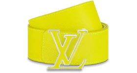 Louis Vuitton LV Initiales Reversible Belt Monogram Eclipse Taiga 40MM Yellow