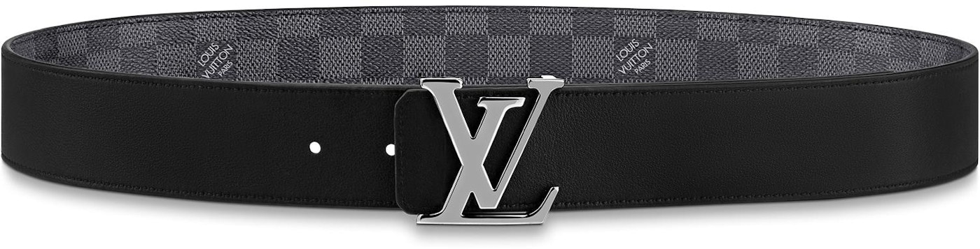Louis Vuitton LV Initiales Silver Buckle Reversible Belt Damier ...