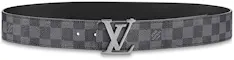 Louis Vuitton LV Initiales Silver Buckle Reversible Belt Damier ...