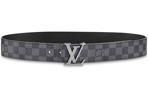 Louis Vuitton LV Initiales Silver Buckle Reversible Belt Damier