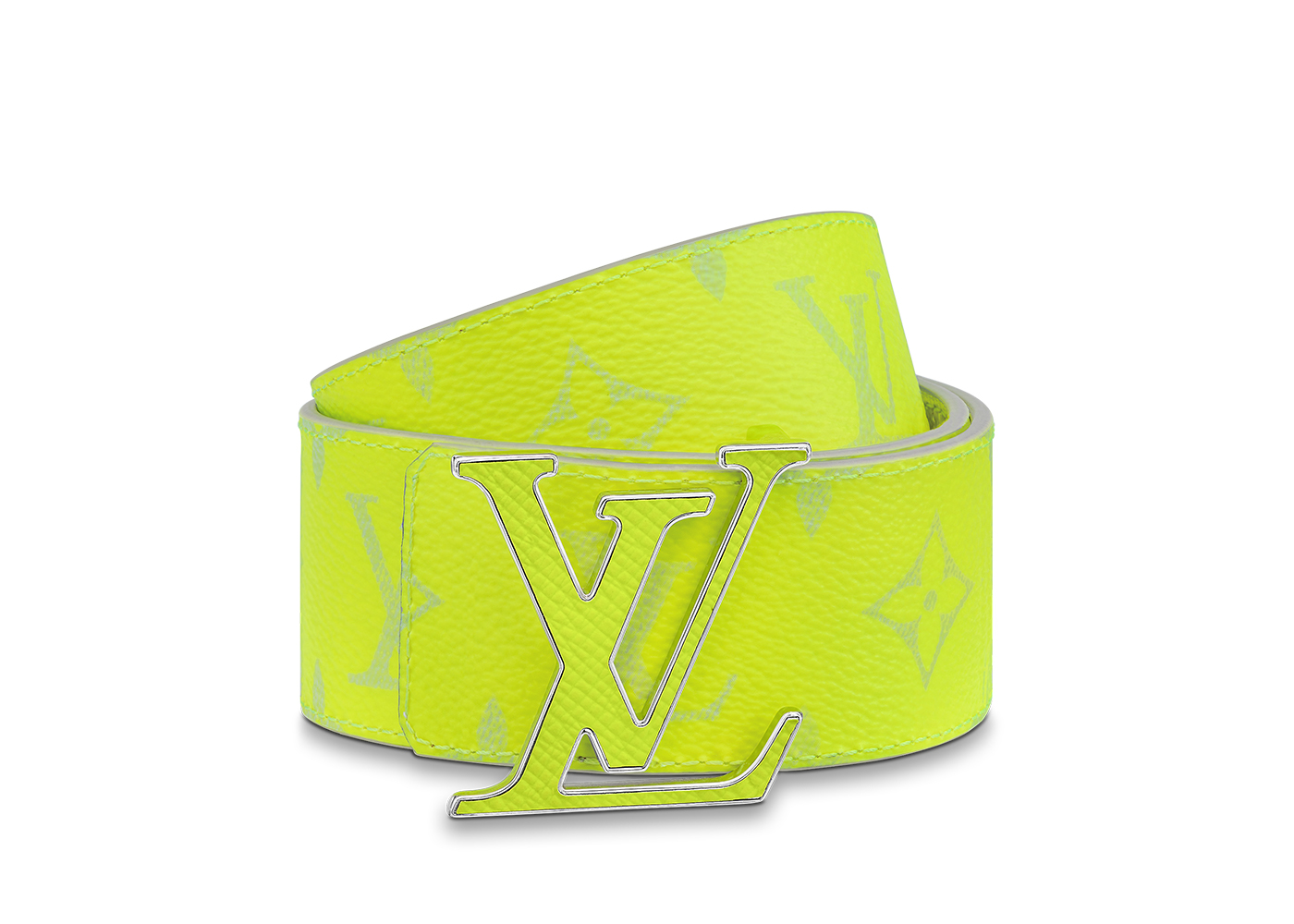 Louis Vuitton LV Initials 40MM Reversible Belt Neon Yellow