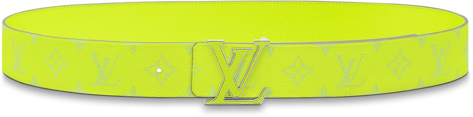 Louis Vuitton LV Initials 40MM Reversible Belt Neon Yellow in