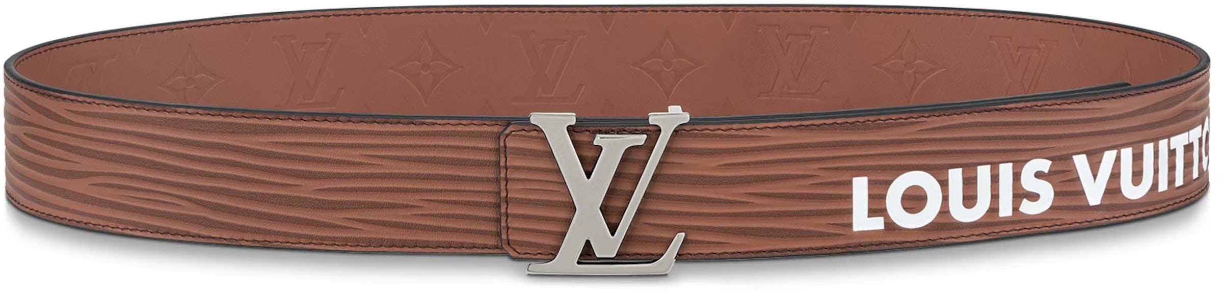 Louis Vuitton LV Initials 40mm Reversible Belt Tan Brown in Epi Xl Cowhide  Leather with Silver-tone - US