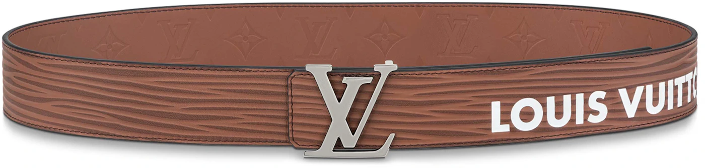 Louis Vuitton Taurillon Leather 40mm LV Initiales Reversible Belt 90 (New)
