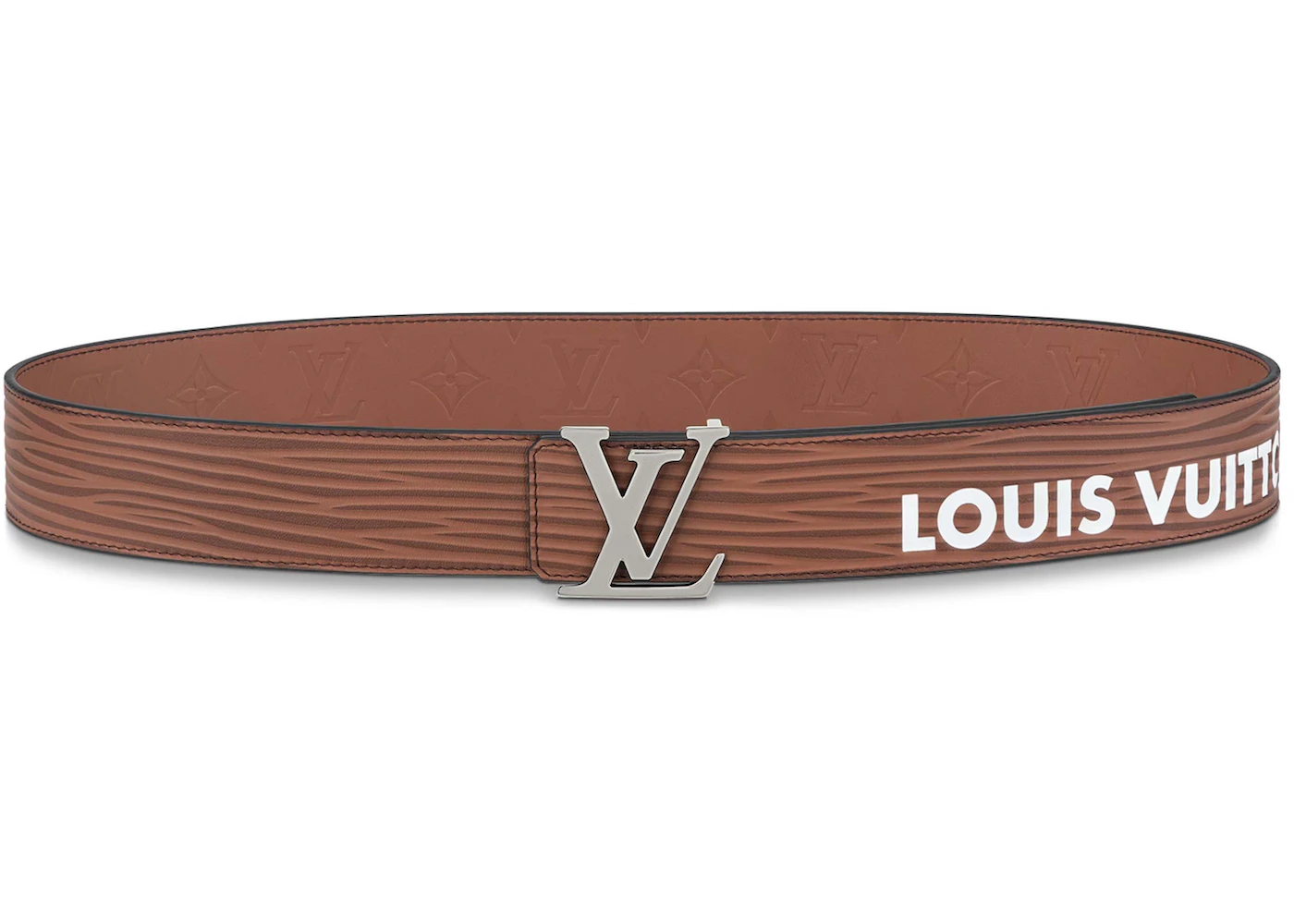 Louis Vuitton LV initials 40mm Reversible Belt, Silver, 90