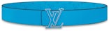 Louis Vuitton LV Initials MNG Bandana 40MM Reversible Belt Blue in Calfskin  Leather with Silver-tone - US