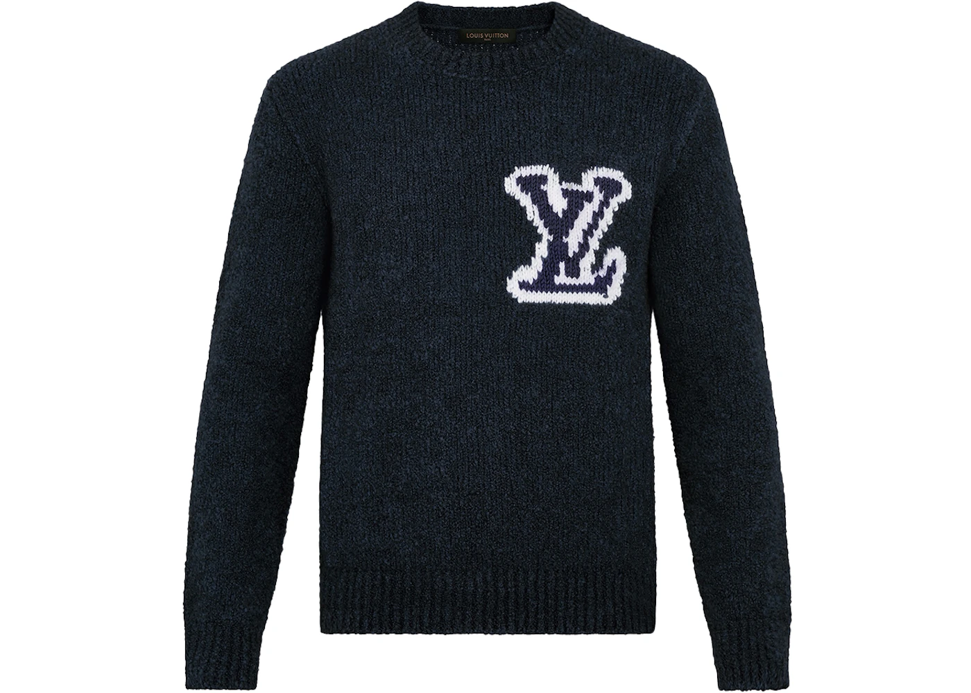 Louis Vuitton LV Intarsia Crewneck Navy Men's US - Main Image
