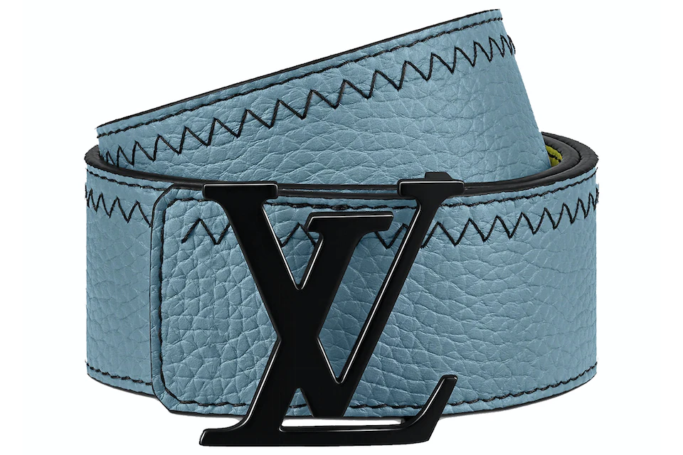 Louis Vuitton LV Intials Colours Blocks 40MM Reversible Belt Blue/Grey