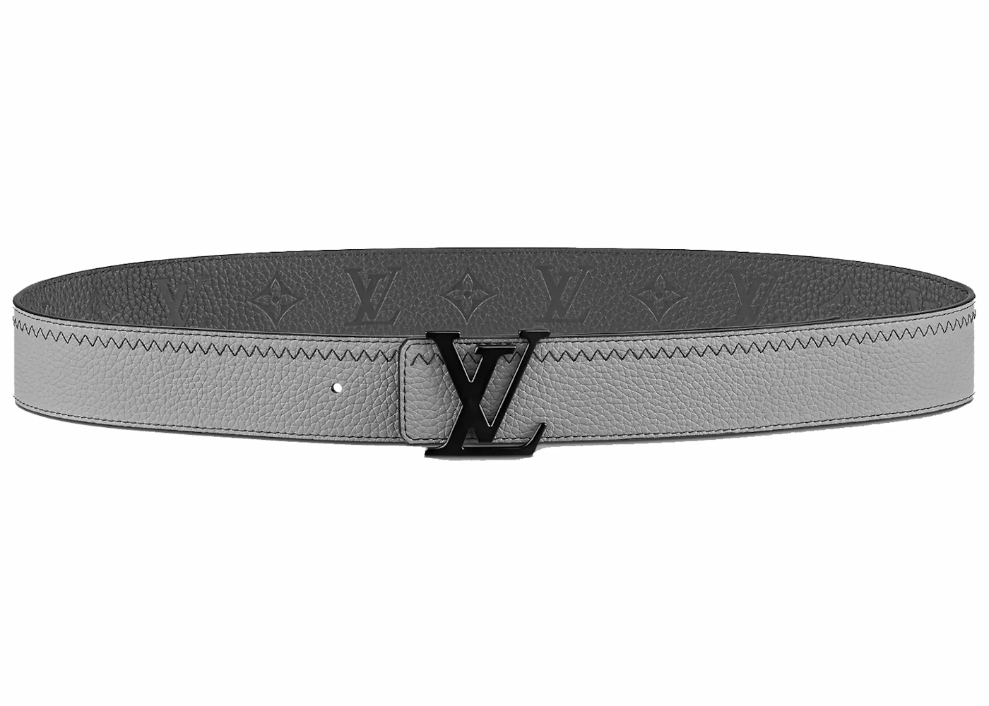 Louis Vuitton LV Intials Colours Blocks 40MM Reversible Belt Grey/Black ...