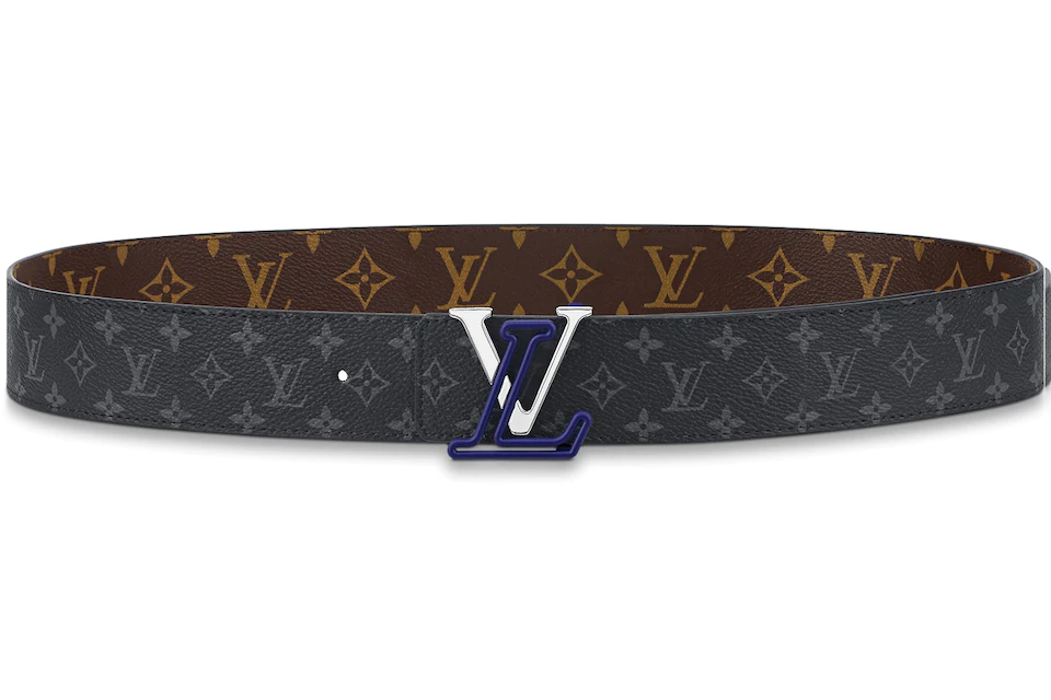 Louis Vuitton LV Line Reversible Belt 40MM Monogram/Eclipse Brown/Blue