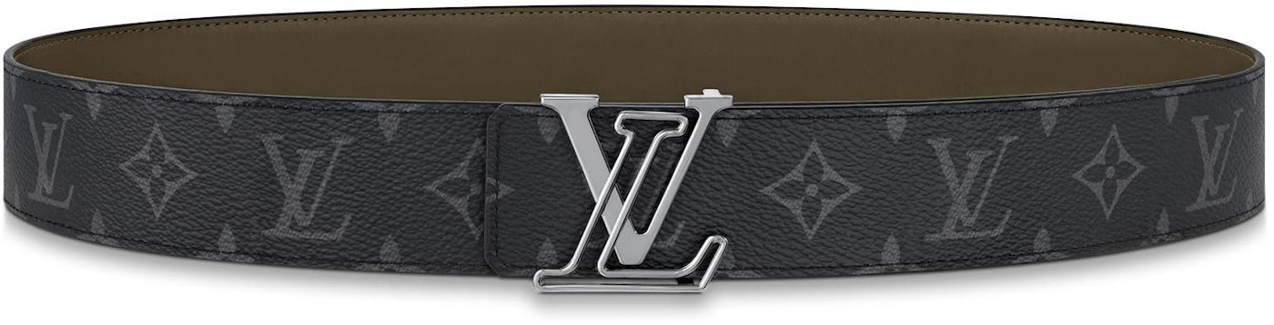 Louis Vuitton LV Line Reversible Belt Monogram Eclipse 40mm Grey/Khaki Green