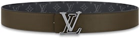 LOUIS VUITTON Taiga Monogram 40mm LV Initiales Belt 85 34 White 808869