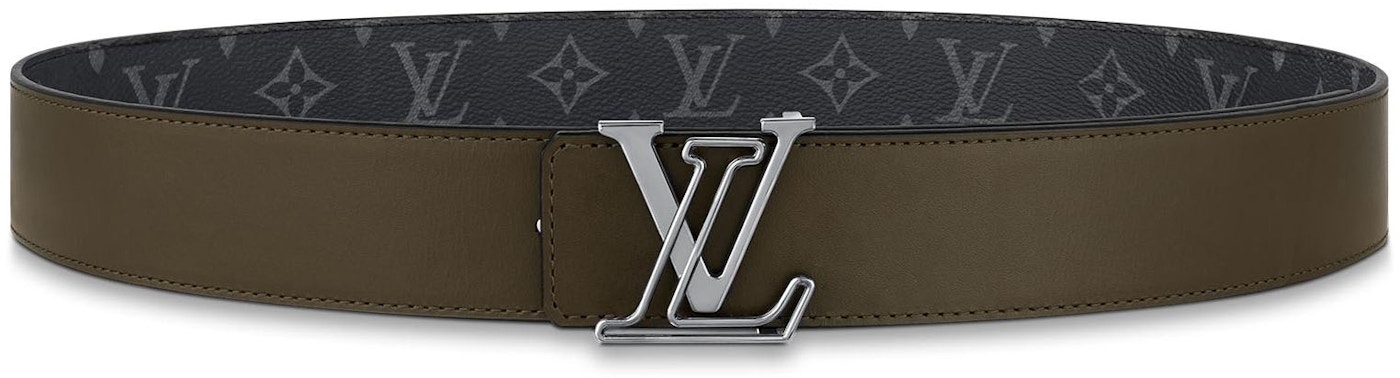 Louis Vuitton LV Initiales Reversible Belt Damier Cobalt 40MM Blue/Black in  Canvas/Calf Leather with Silver-tone - US