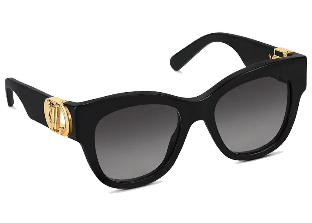 Pre-owned Louis Vuitton Lv Link Pm Cat Eye Sunglasses Black