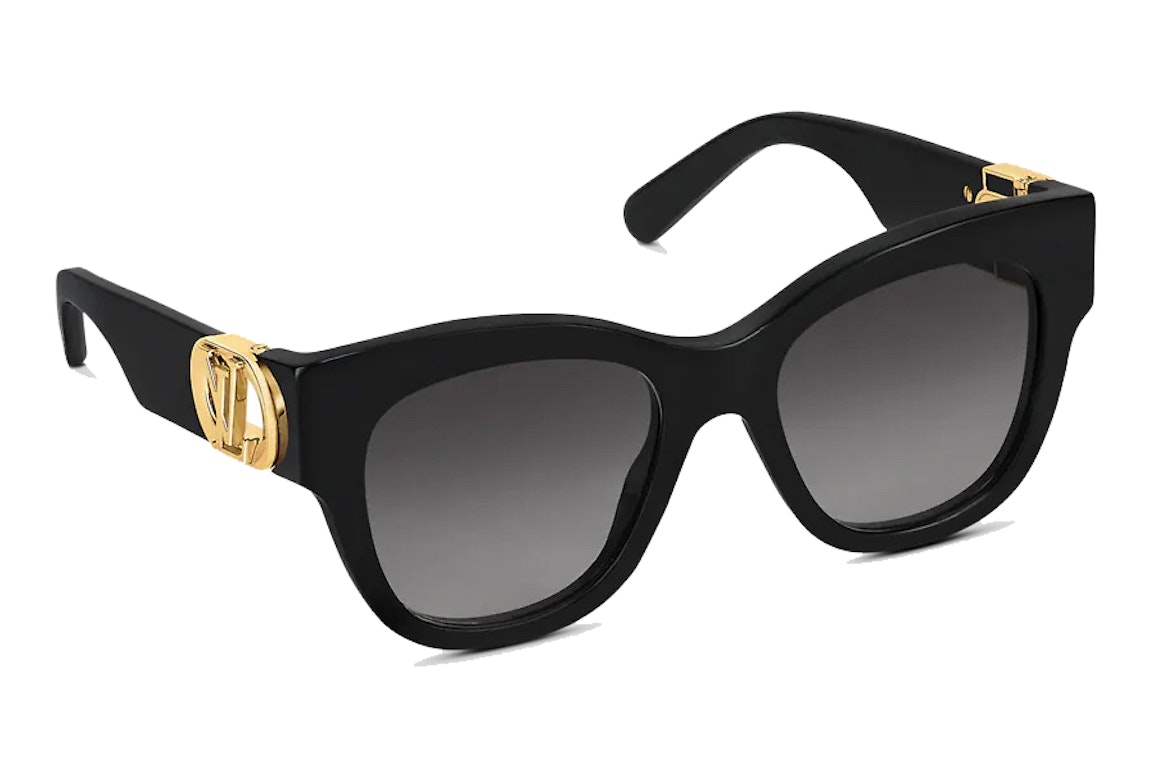 Pre-owned Louis Vuitton Lv Link Pm Cat Eye Sunglasses Black