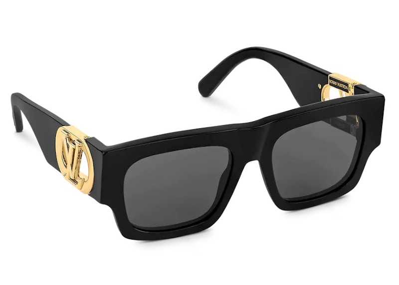 Louis vuitton sunglasses black cheap and gold