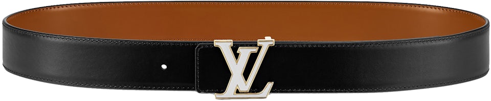 Louis Vuitton LV Mirror 35MM Reversible Belt Black/Brown in Calfskin Leather  - US