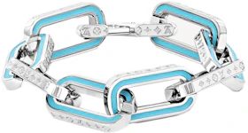Louis Vuitton LV Monogram Links Chain Bracelet Silver