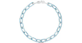 Louis Vuitton LV Monogram Links Chain Necklace Silver