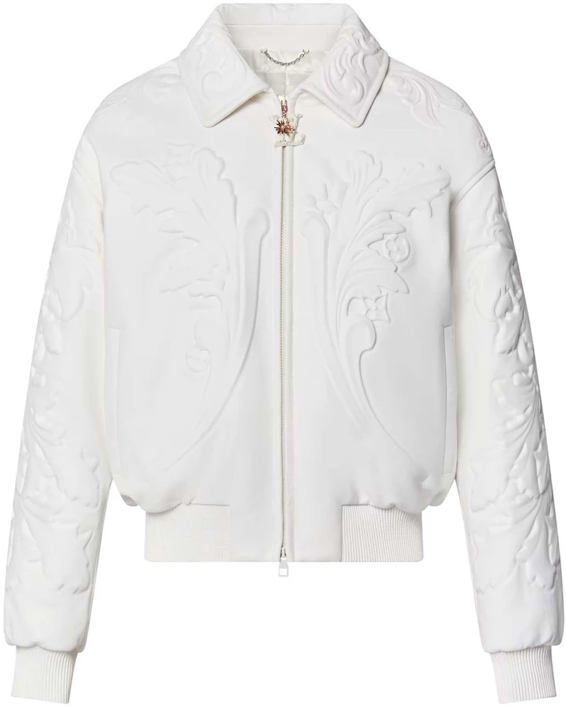 Louis Vuitton Multi-Patches Mixed Leather Varsity Blouson Milky White