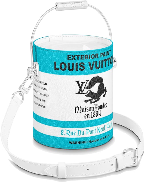 Louis Vuitton LV Paint Can Lagoon in Coated Canvas/Cowhide Leather with  Silver-tone - GB