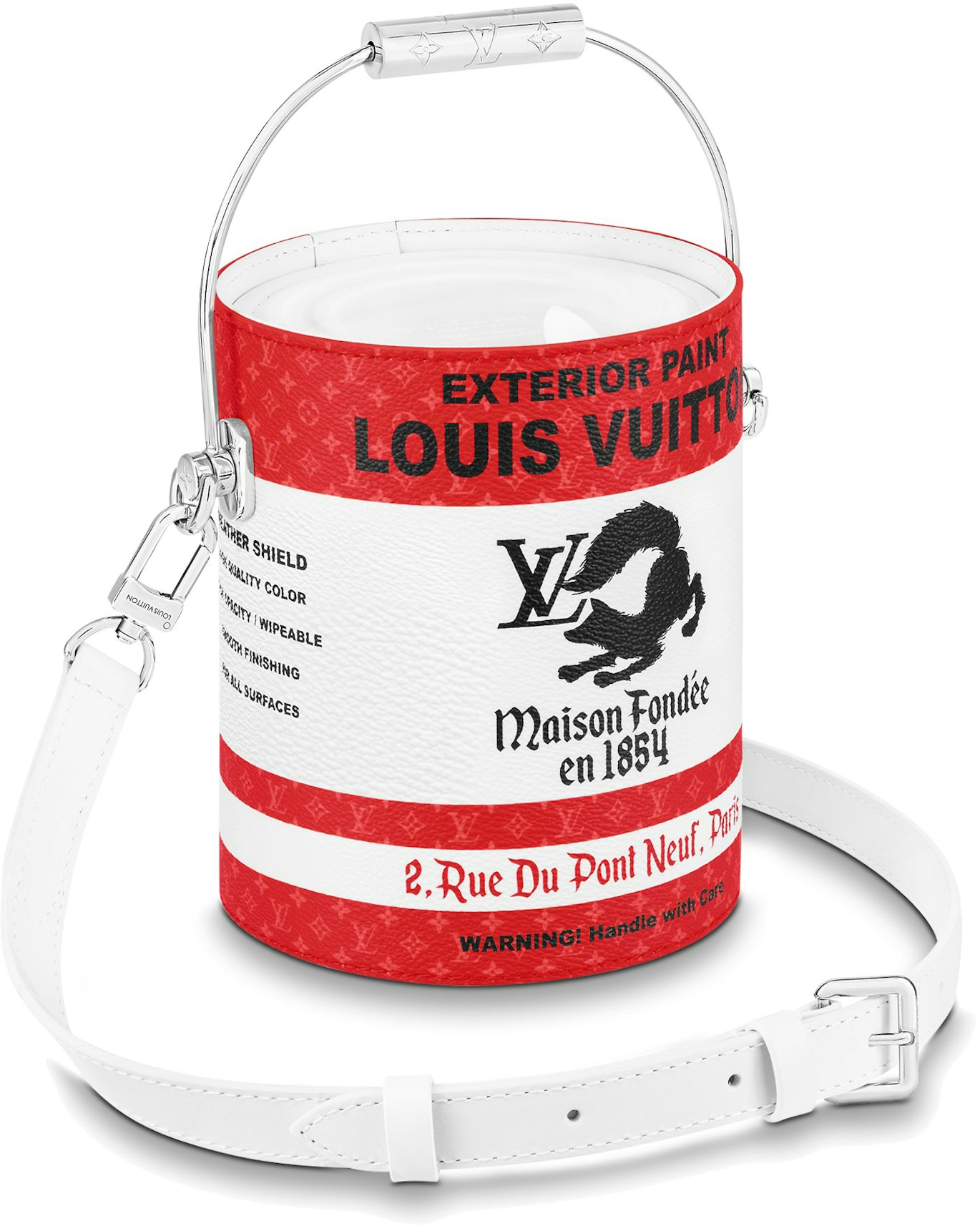 Louis Vuitton LV Paint Can Red in Coated Canvas/Cowhide Leather