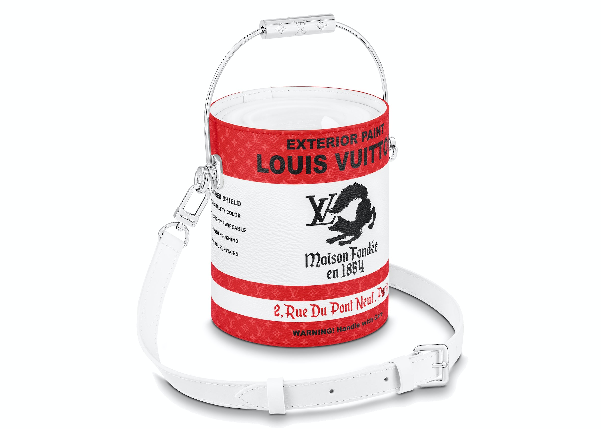 Louis Vuitton LV Paint Can Red in Coated Canvas/Cowhide Leather