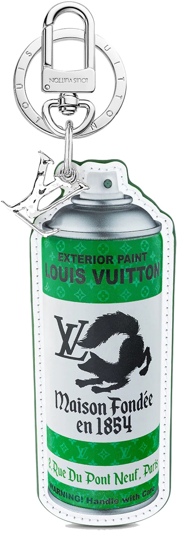 LOUIS VUITTON Monogram Illustre Paint Bag Charm Key Holder Green 1266768