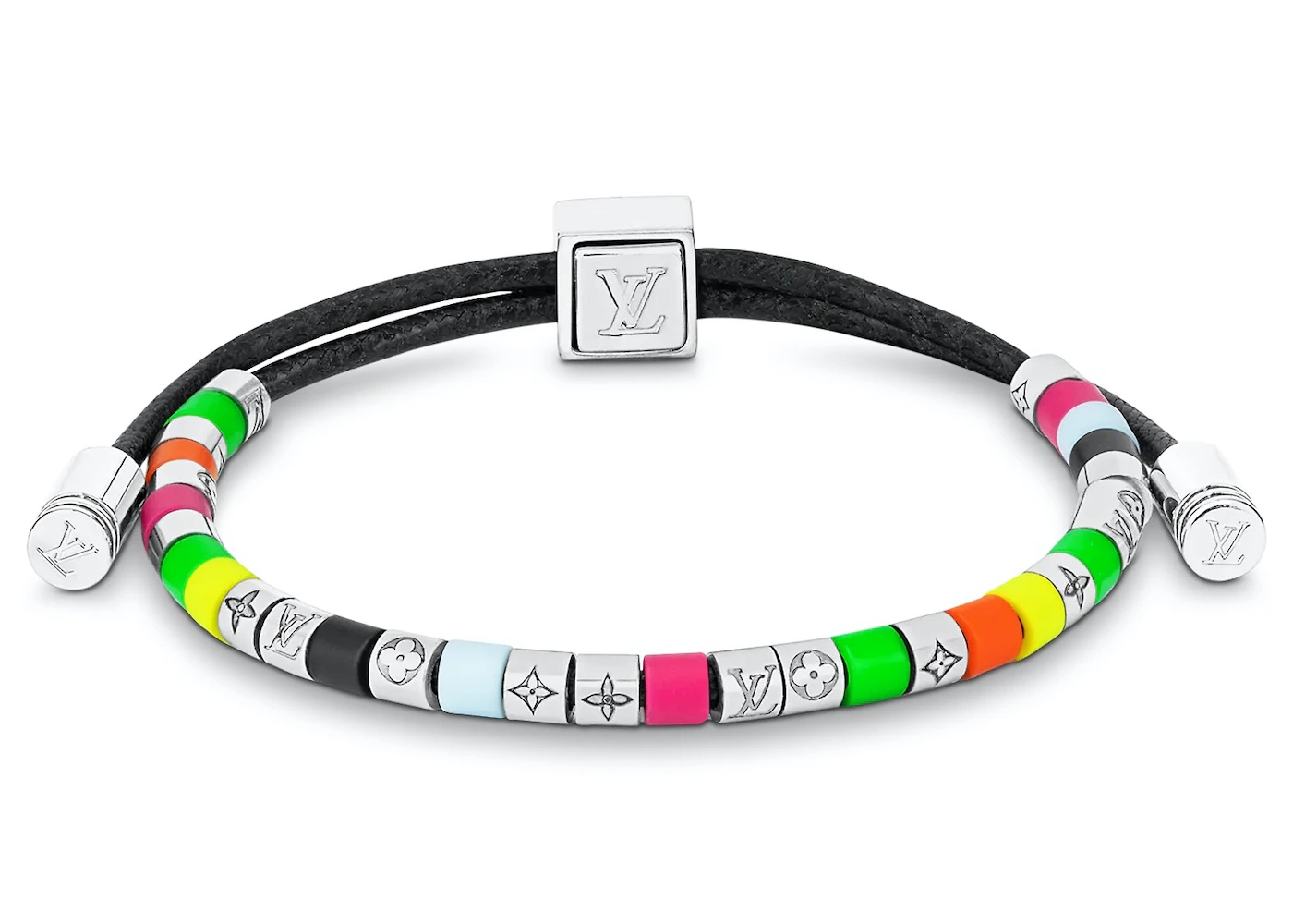 Louis Vuitton LV Paradise Bracelet Black/Multicolor in Silver Metal/Cotton  with Silver-tone - US